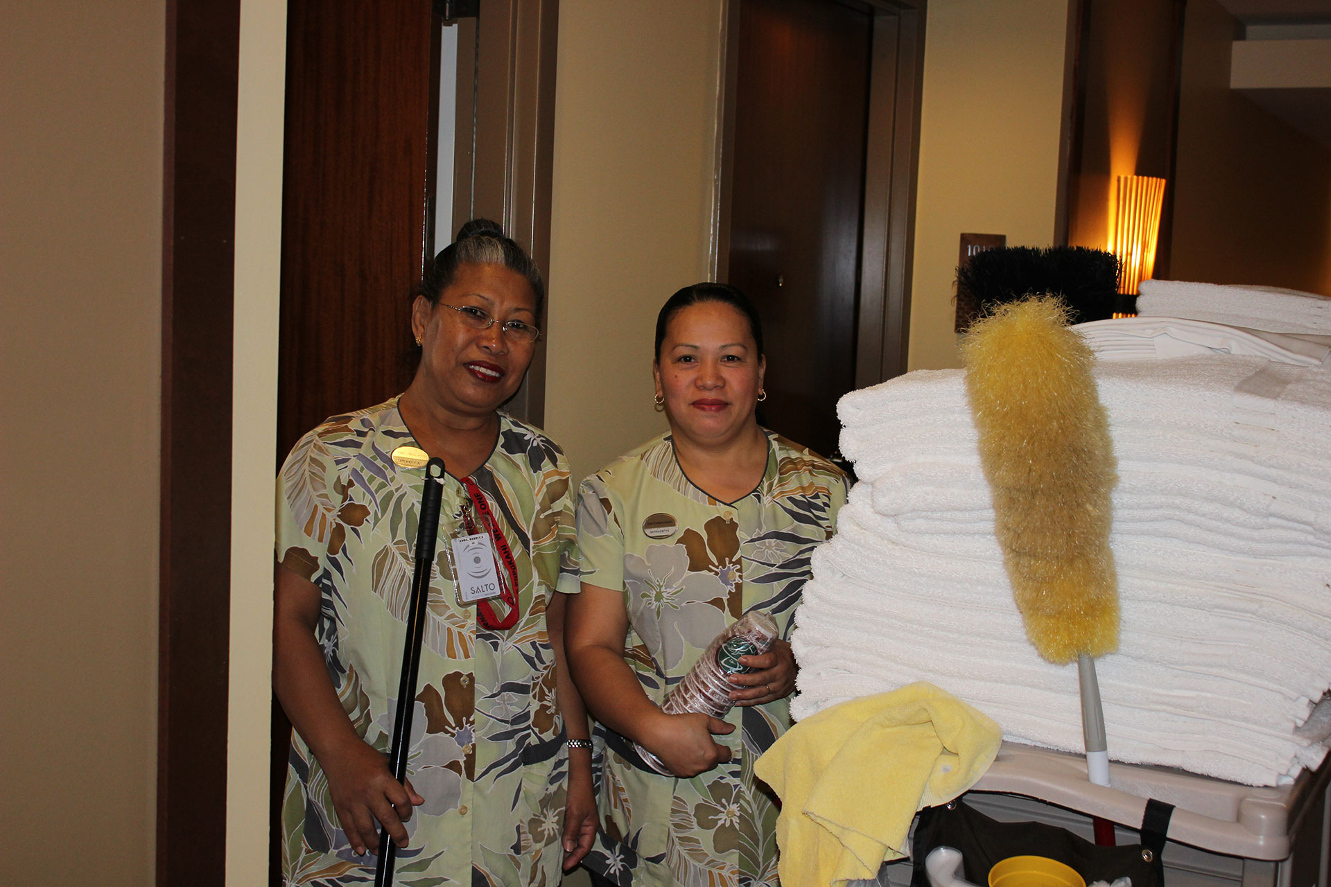 Room Stylist Rebecca Edra and Inspectress Bernadette San Gil.