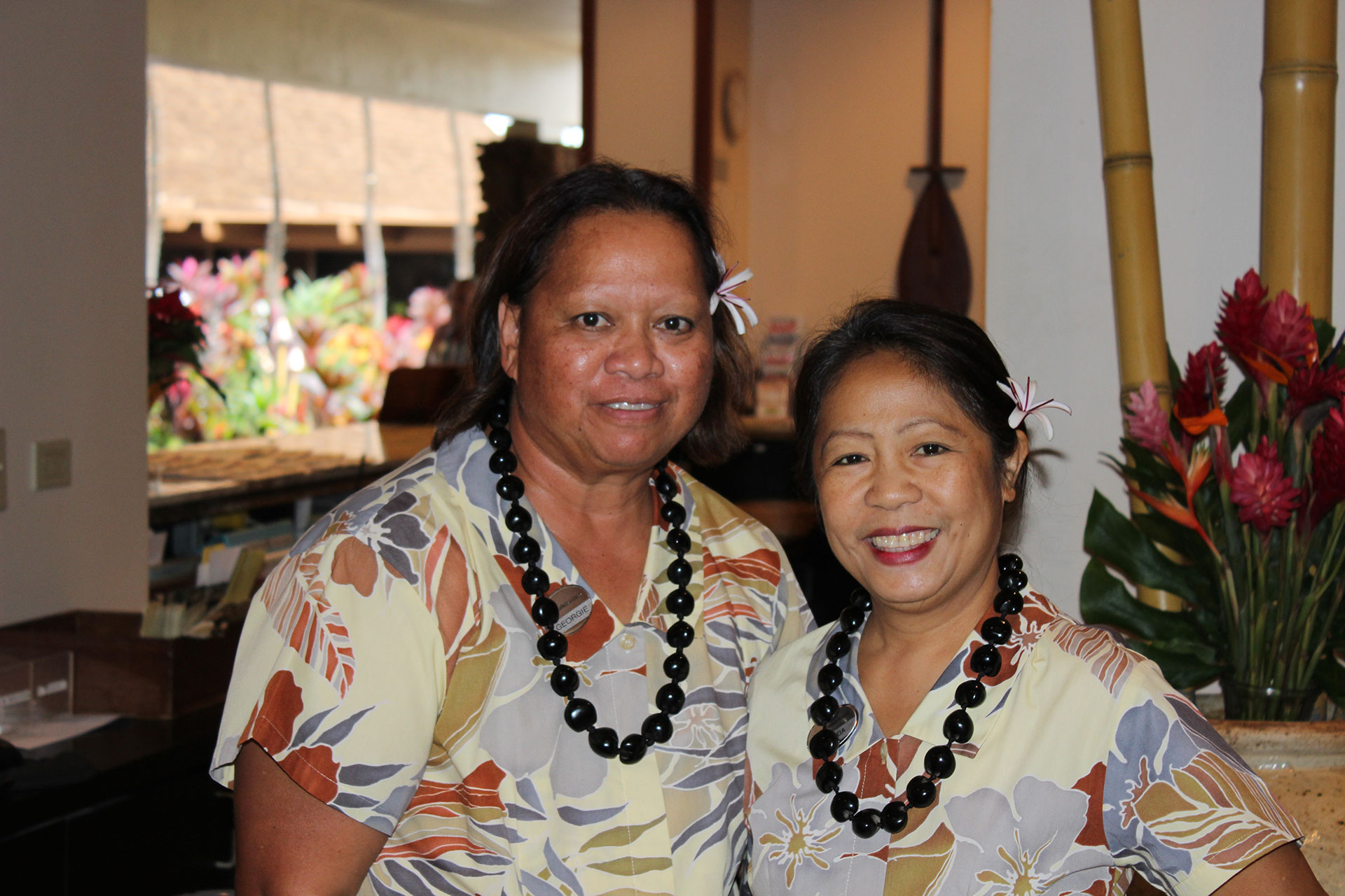 Front Desk (l-r): Georgie Kaita and Imelda Ulep