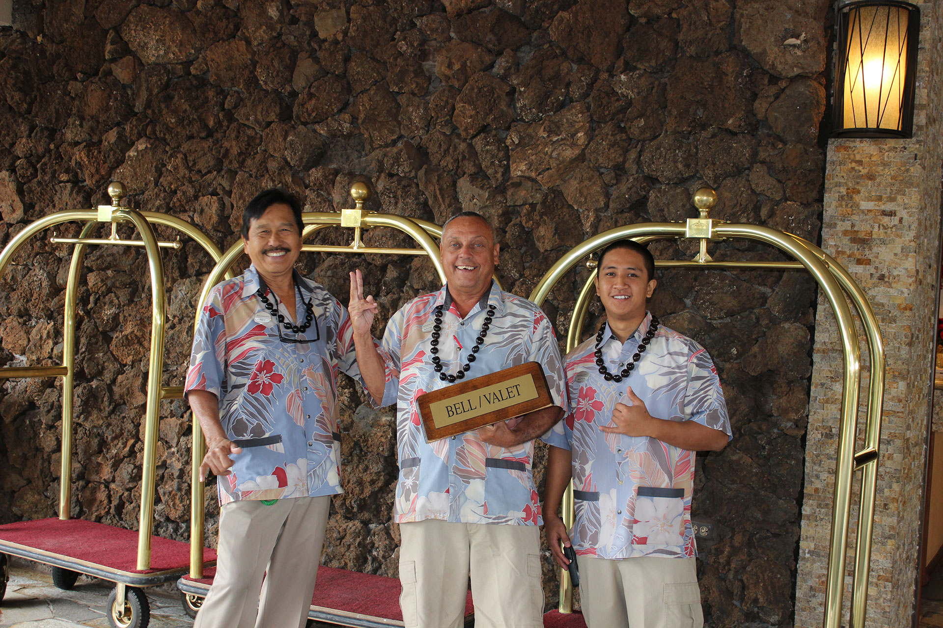 Bell & Valet (l-r): Reynaldo Pagatpatan, Jasper Tapec and Wayne Saunders.