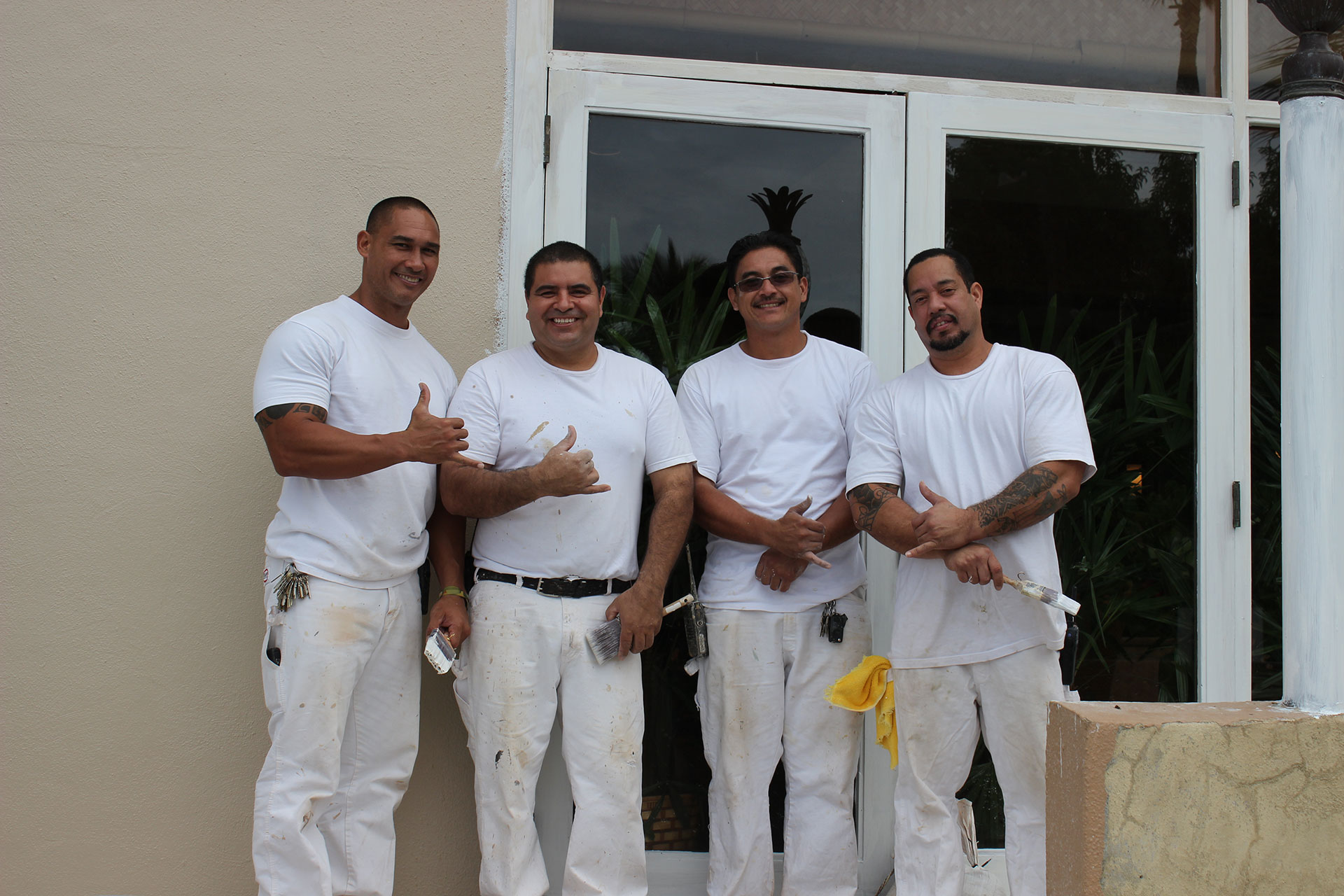 Maintenance Department - Painters (l-r): Dalton Magno, Martin Garcilazo, Darren Lung and Sean Figueroa.