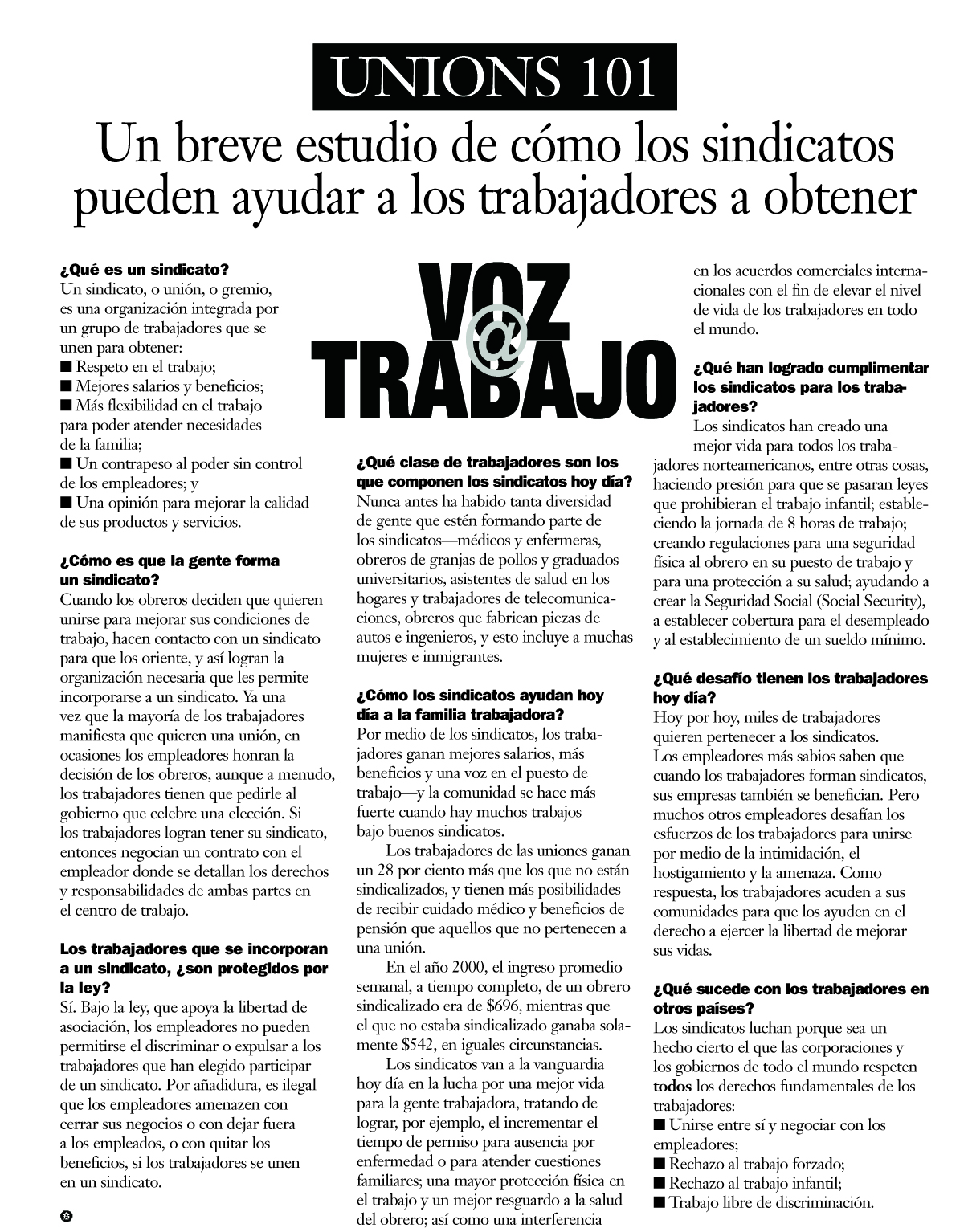 Union 101 (Hispanic)