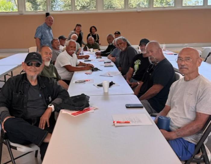 ILWU longshore retirees at the first Big Island Longshore Pensioners Club meeting in Hilo.